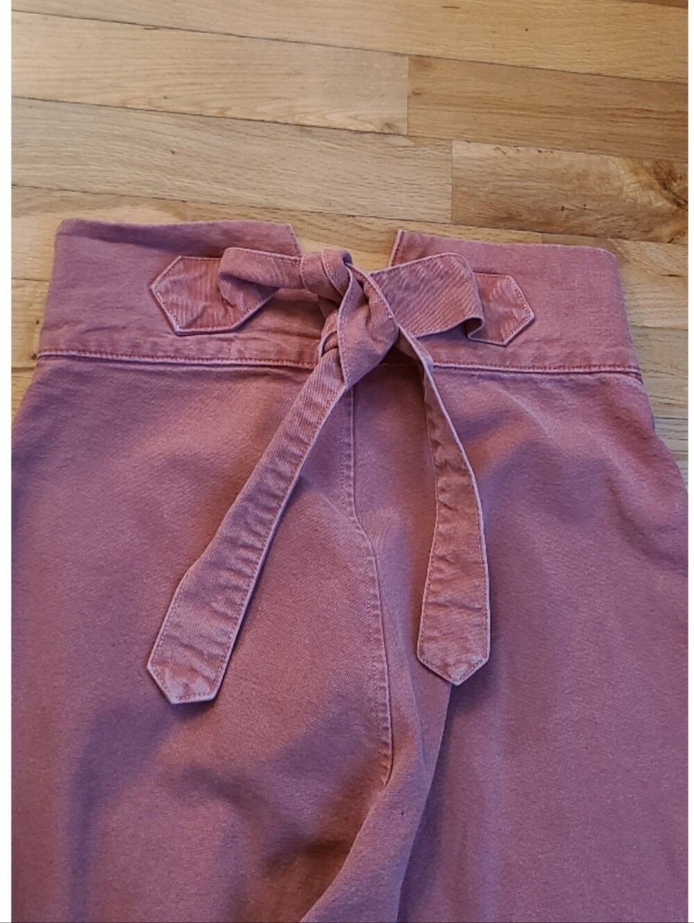 Rudy Jude High Season Wide Leg Raw Hem Pant High Waist Terracotta Resortwear 26 - Picture 8 of 14
